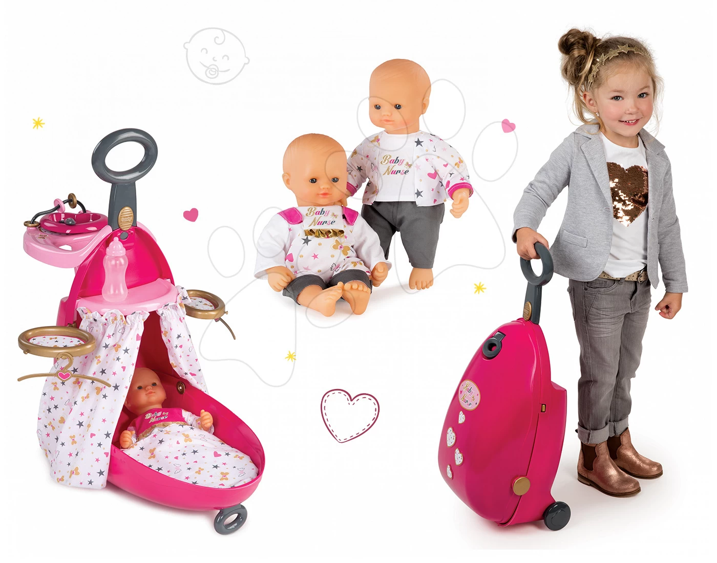 SMOBY Baby Nurse Gold Edition Puppenwickelwagen-Set Mit Kinderbett Und Puppe 32 Cm Ab 18 Monaten 17 SMOBY Baby Nurse Gold Edition Puppenwickelwagen-Set Mit Kinderbett Und Puppe 32 Cm Ab 18 Monaten – Bild 15