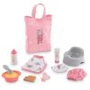 Set Kinderwagen Dreierkombination Powder Pink 3in1 Maxi Cosi & Quinny Smoby Mit Puppe Und Zubehör