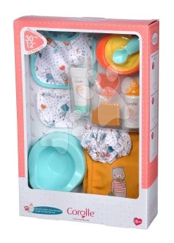 Esszimmerset Mit Tasche Und Lätzchen Mealtime Set Corolle Für Eine 30 Cm Große Puppe, 11 Zubehörteile Ab 18 Monaten CO110770 -Spielzeugpuppen Geschäft 110770 d corolle suprava