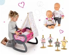 Puppenset Baby Nurse Gold Edition Smoby 32 Cm, Wiege Mit Baldachin Und 3 Kleidern -Spielzeugpuppen Geschäft 12122016 15175e641d1b1eb60a0f18a72cc7f2da