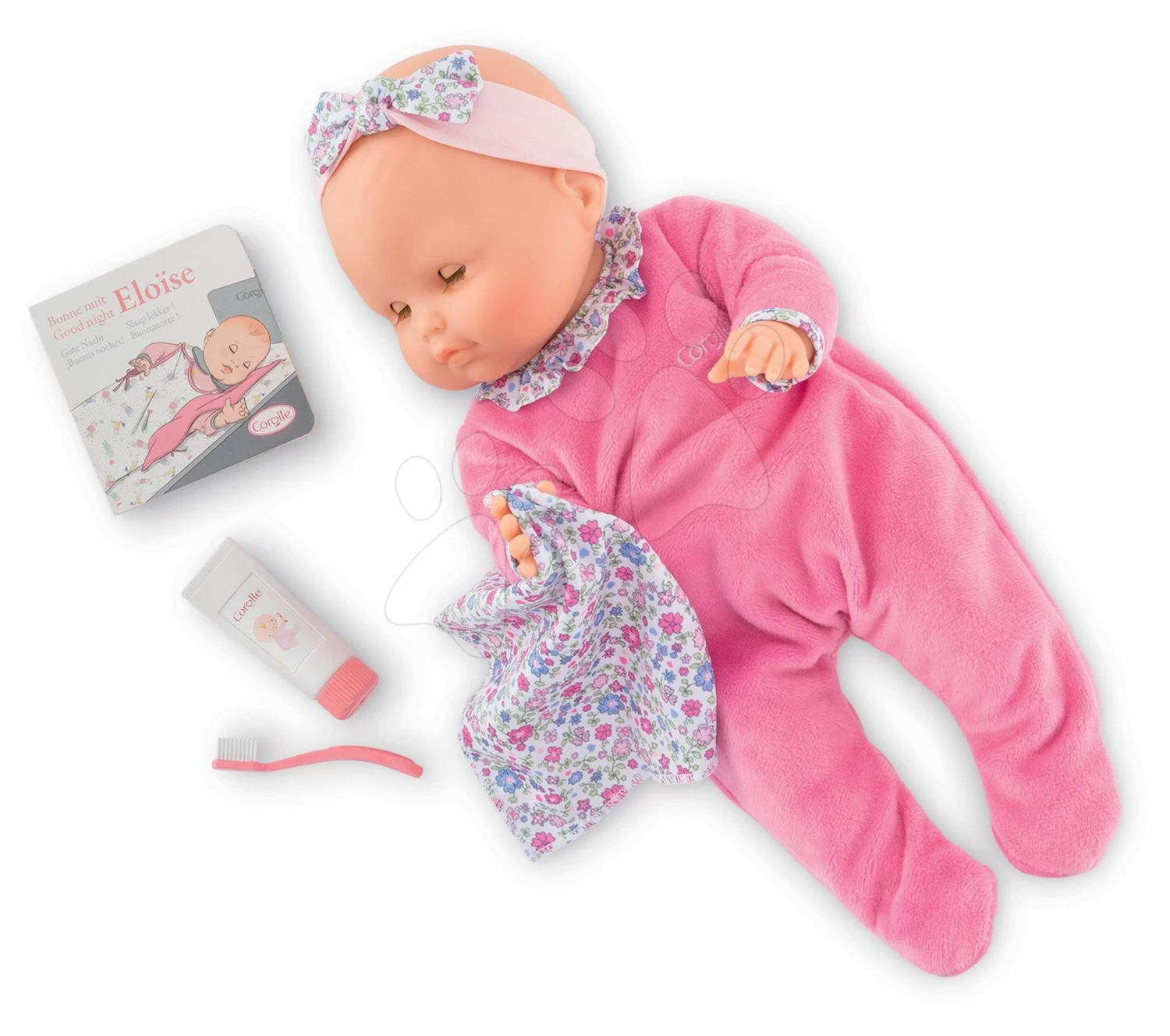 Puppe Eloise Pink Geht Ins Bett Mon Grand Poupon Corolle 36 Cm Mit Blauen Scheraugen Und 4 Ergänzungen Ab 24 Monaten