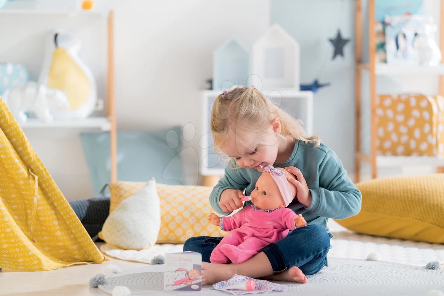 Puppe Eloise Pink Geht Ins Bett Mon Grand Poupon Corolle 36 Cm Mit Blauen Scheraugen Und 4 Ergänzungen Ab 24 Monaten 11 Puppe Eloise Pink Geht Ins Bett Mon Grand Poupon Corolle 36 Cm Mit Blauen Scheraugen Und 4 Ergänzungen Ab 24 Monaten – Bild 9