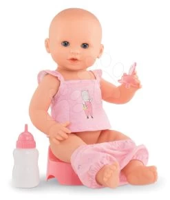 Puppe Emma Trinkt, Pinkelt Und Badet Mon Grand Poupon Corolle 36 Cm Mit Blauen Scheraugen Und 3 Ergänzungen Ab 24 Monaten