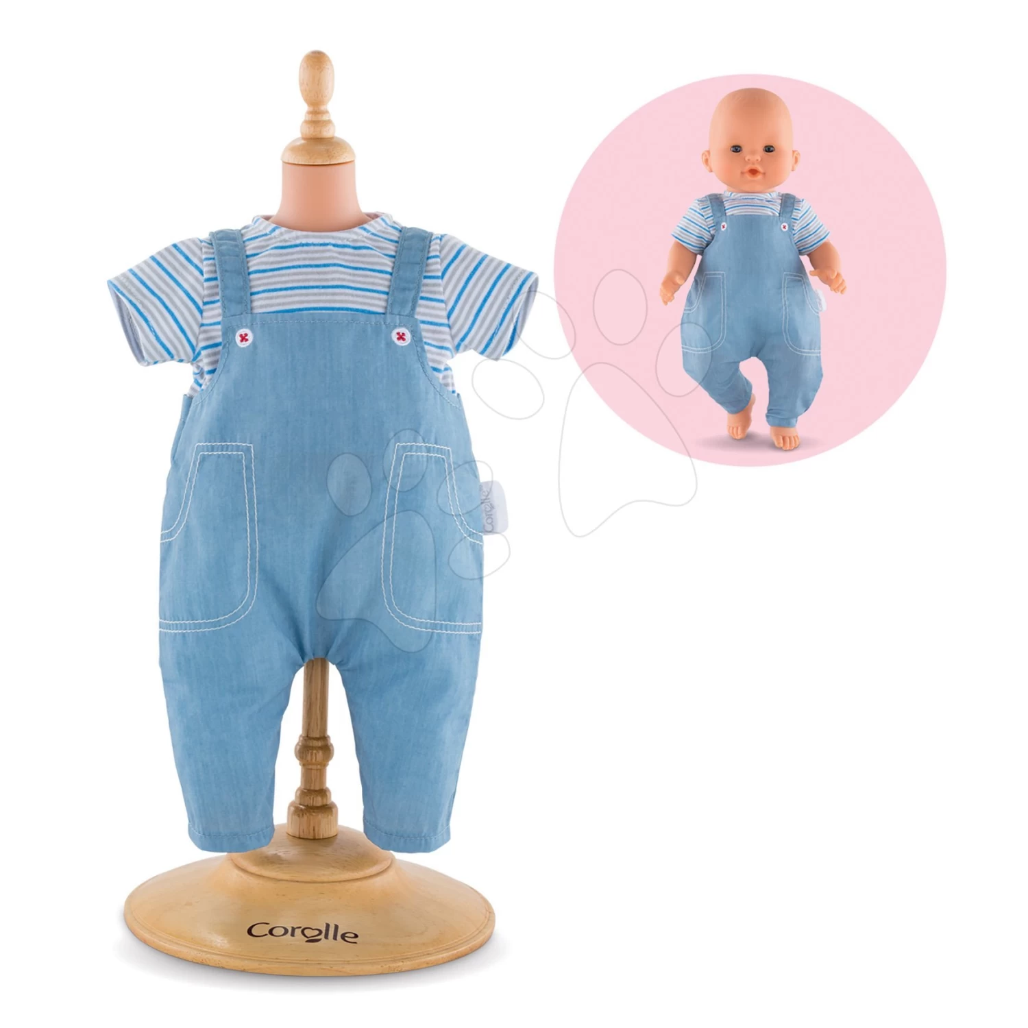 Kleidung Striped T-Shirt & Overall Mon Grand Poupon Corolle Für 36 Cm Puppe Ab 24 Monaten 3 Kleidung Striped T-Shirt & Overall Mon Grand Poupon Corolle Für 36 Cm Puppe Ab 24 Monaten
