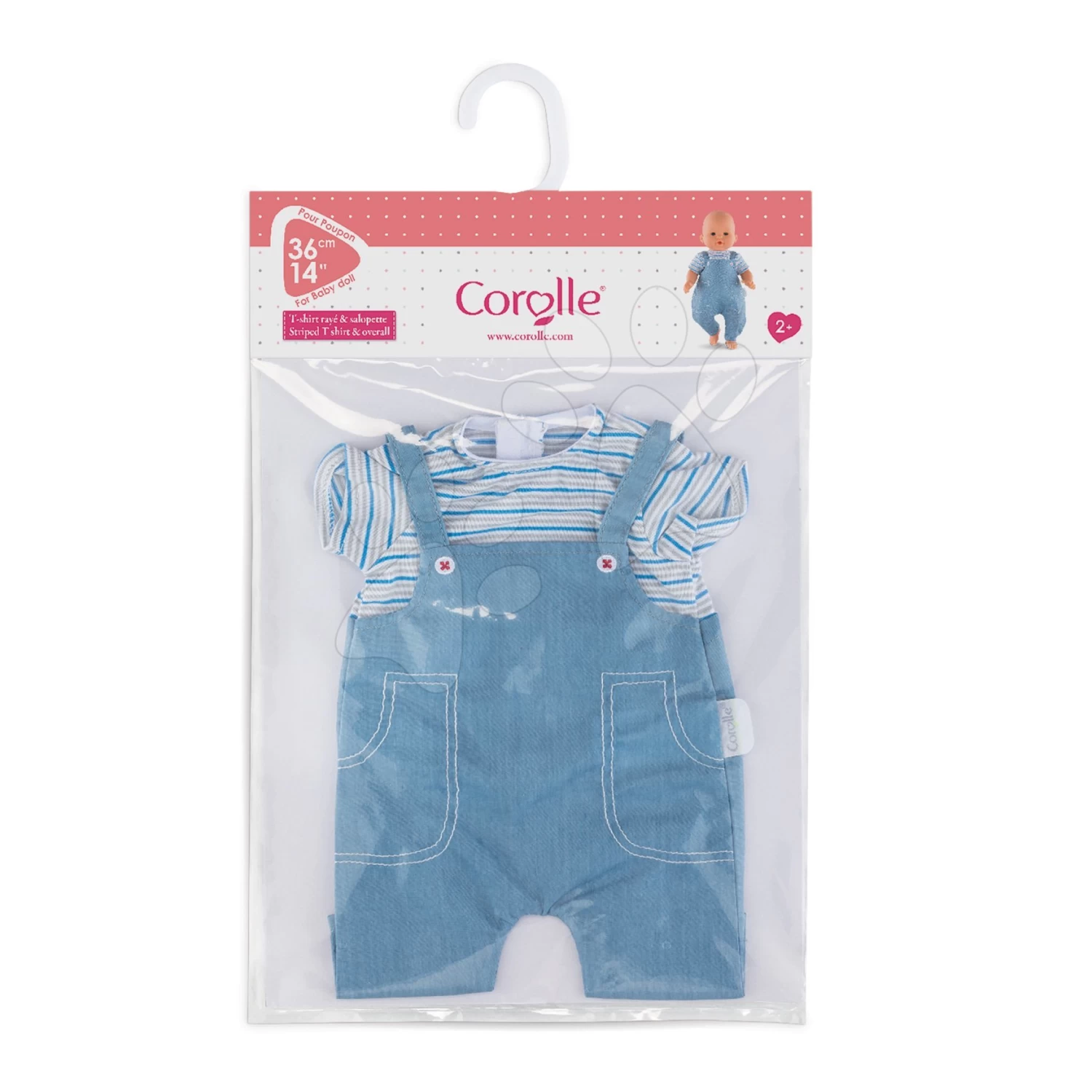 Kleidung Striped T-Shirt & Overall Mon Grand Poupon Corolle Für 36 Cm Puppe Ab 24 Monaten 5 Kleidung Striped T-Shirt & Overall Mon Grand Poupon Corolle Für 36 Cm Puppe Ab 24 Monaten – Bild 3