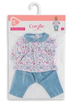 Kleidung Blouse Flower & Pants Mon Grand Poupon Corolle Für 36 Cm Puppe Ab 24 Monaten -Spielzeugpuppen Geschäft 140610 d corolle oblecenie