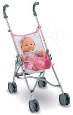 Faltbarer Puppenwagen Umbrella Stroller Mon Grand Poupon Corolle Canne Pink Für 36-42 Cm Große Puppe Ab 24 Monaten