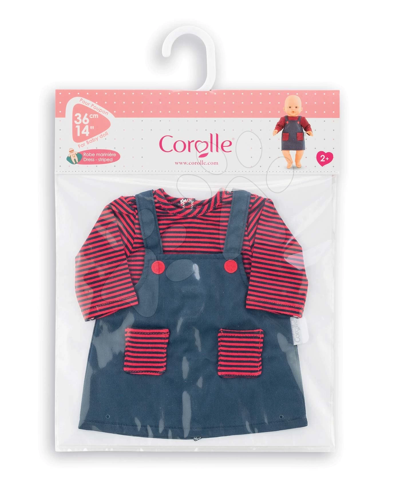 Kleidung Dress Striped Mon Grand Poupon Corolle Für 36 Cm Puppe Ab 24 Monaten 4 Kleidung Dress Striped Mon Grand Poupon Corolle Für 36 Cm Puppe Ab 24 Monaten – Bild 2