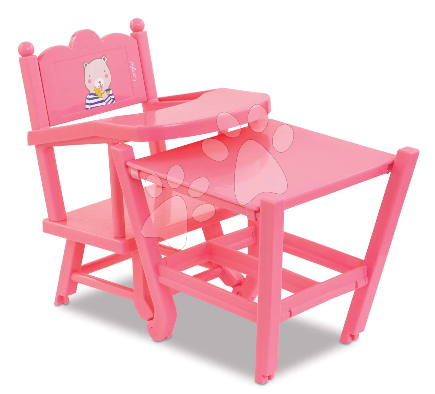 Esszimmerstuhl High Chair Pink Corolle Für Eine 36-42 Cm Große Puppe, Rosa CO141290