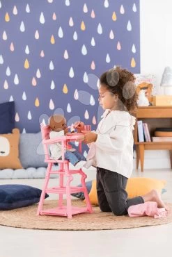 Esszimmerstuhl High Chair Pink Corolle Für Eine 36-42 Cm Große Puppe, Rosa CO141290 -Spielzeugpuppen Geschäft 141290 g corolle stolicka