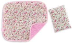 Weidenkorb Mit Decke Und Kissen Braided Basket Floral Corolle Für Eine 36-42 Cm Große Puppe CO141350 -Spielzeugpuppen Geschäft 141350 d corolle kosik