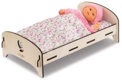 Holzbett Wooden Bed Floral Corolle Für Eine 30-36 Cm Große Puppe CO141370