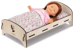 Holzbett Wooden Bed Floral Corolle Für Eine 30-36 Cm Große Puppe CO141370 -Spielzeugpuppen Geschäft 141370 d corolle postielka