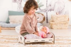 Holzbett Wooden Bed Floral Corolle Für Eine 30-36 Cm Große Puppe CO141370 -Spielzeugpuppen Geschäft 141370 i corolle postielka