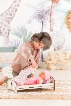 Holzbett Wooden Bed Floral Corolle Für Eine 30-36 Cm Große Puppe CO141370 -Spielzeugpuppen Geschäft 141370 j corolle postielka