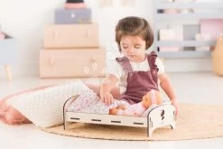 Holzbett Wooden Bed Floral Corolle Für Eine 30-36 Cm Große Puppe CO141370 -Spielzeugpuppen Geschäft 141370 l corolle postielka