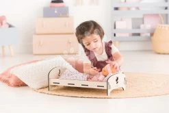 Holzbett Wooden Bed Floral Corolle Für Eine 30-36 Cm Große Puppe CO141370 -Spielzeugpuppen Geschäft 141370 m corolle postielka