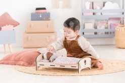 Holzbett Wooden Bed Floral Corolle Für Eine 30-36 Cm Große Puppe CO141370 -Spielzeugpuppen Geschäft 141370 r corolle postielka