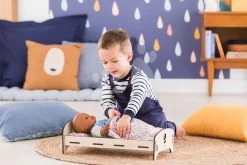 Holzbett Wooden Bed Floral Corolle Für Eine 30-36 Cm Große Puppe CO141370 -Spielzeugpuppen Geschäft 141370 u corolle postielka