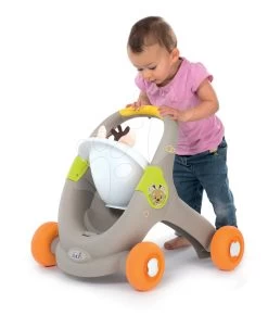 Lauflernwagen Und Kinderwagen Mit Autositz Tiere Animal MiniKiss 3in1 Smoby Mit Bremse Und Sicherheitsgurt Ab 12 Monaten -Spielzeugpuppen Geschäft 210206 g smoby kocik 1