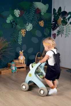 Lauflernhilfe Und Puppenwagen Croc Baby Walker MiniKiss 3in1 Smoby Mit Bremse Und Sicherheitsgurt Ab 12 Monaten -Spielzeugpuppen Geschäft 210207 k smoby kocik 3