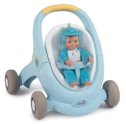 Lauflernhilfe Und Puppenwagen Croc Baby Walker MiniKiss 3in1 Smoby Mit Bremse Und Sicherheitsgurt Ab 12 Monaten -Spielzeugpuppen Geschäft 210207 p smoby kocik 2