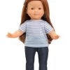 Kleidung Striped T-shirt Grey Ma Corolle Für 36 Cm Puppe Ab 4 Jahren -Spielzeugpuppen Geschäft 210790 b corolle striped shirt