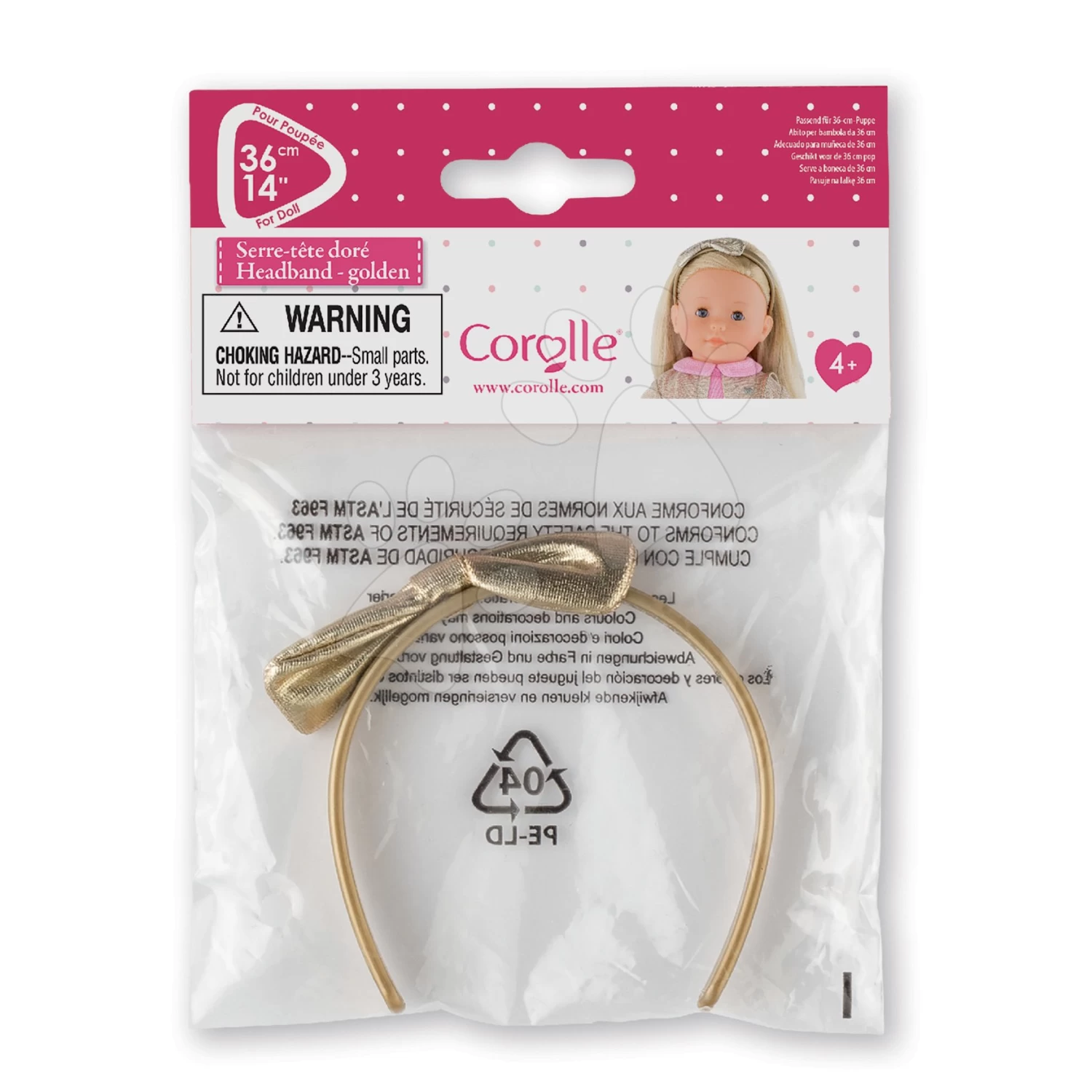 Stirnband Headband Golden Ma Corolle Für 36 Cm Puppe Ab 4 Jahren 5 Stirnband Headband Golden Ma Corolle Für 36 Cm Puppe Ab 4 Jahren – Bild 3