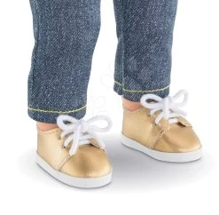 Schuhe Goldene Turnschuhe Shoes Golden Corolle Für 36 Cm Puppe Ab 4 Jahren