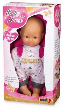 Puppenset Baby Nurse Gold Edition Smoby 32 Cm, Wiege Mit Baldachin Und 3 Kleidern -Spielzeugpuppen Geschäft 220100 b smoby babika 14