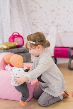 Set Kinderwagen Mit Schwenkrädern Rollen Baby Nurse Smoby Und Babypuppe Nurse (Größe 32 Cm) Ab 18 Monaten -Spielzeugpuppen Geschäft 220100 e smoby babika 4