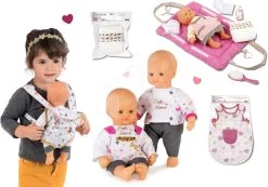 Puppenset Baby Nurse Gold Edition Smoby 32 Cm, Nachthemd, Wickelunterlage, Tragetuch Und Windelset -Spielzeugpuppen Geschäft 220100set 15 smoby set