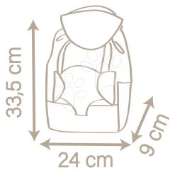 Känguru Mit Rucksack Backpack Natur D'Amour Baby Nurse Smoby Für Eine 42-cm- Puppe Verstellbare Träger Und Tasche Für Eine Flasche -Spielzeugpuppen Geschäft 220321 e klokanka 1