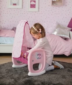 Minikiss Smoby Puppenset Mit 27 Cm Kleid Und Einem Wiegen-Esszimmerstuhl Mit Baldachin Und Einem Puppenwagen -Spielzeugpuppen Geschäft 220338 b smoby koliska baldachyn 2