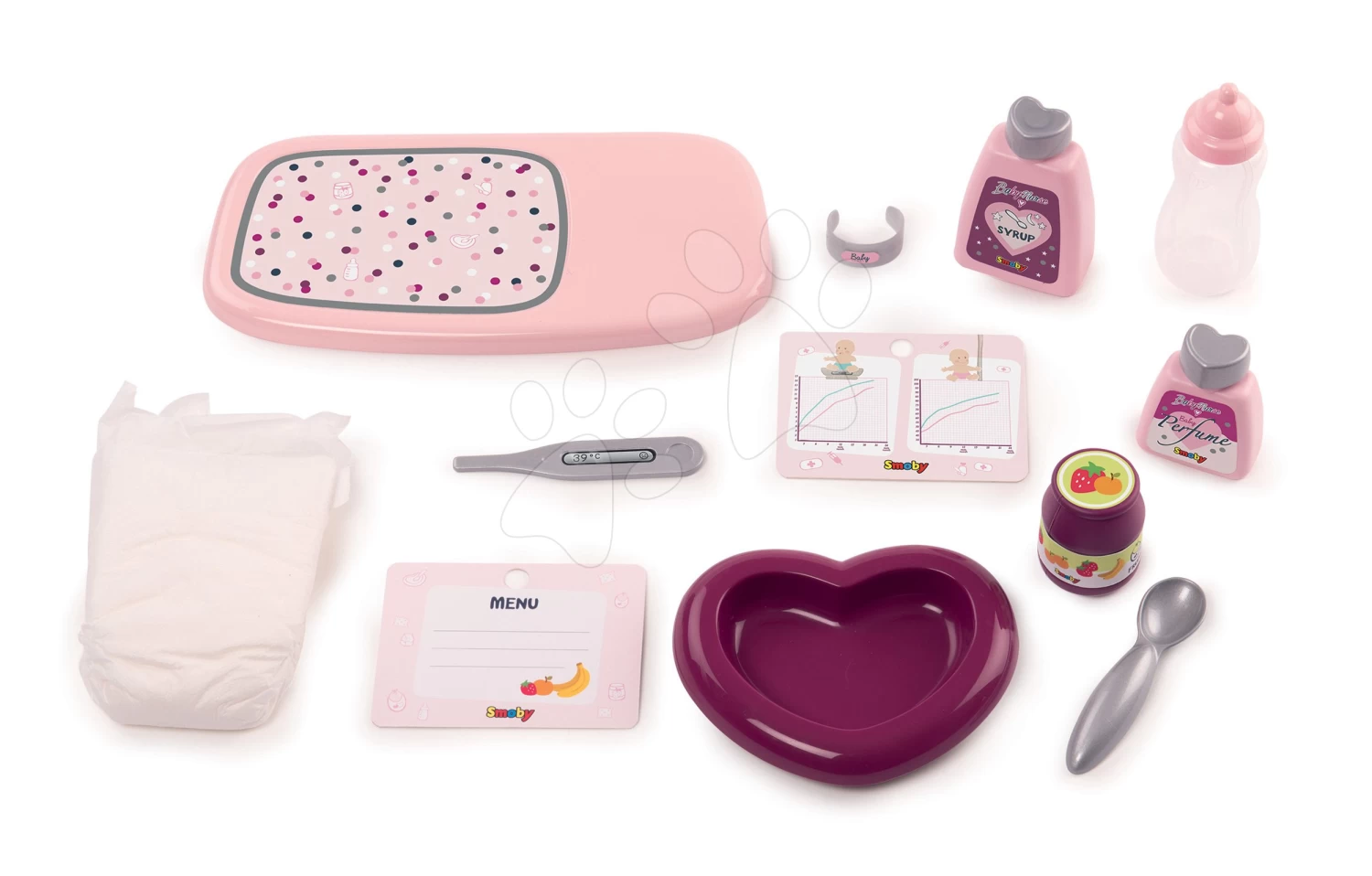 Wickeltasche Violette Baby Nurse Smoby Für Puppe Mit 12 Zubehörteilen 4 Wickeltasche Violette Baby Nurse Smoby Für Puppe Mit 12 Zubehörteilen – Bild 2