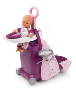 SMOBY Baby Nurse Gold Edition Puppenwickelwagen-Set Mit Kinderbett Und Puppe 32 Cm Ab 18 Monaten