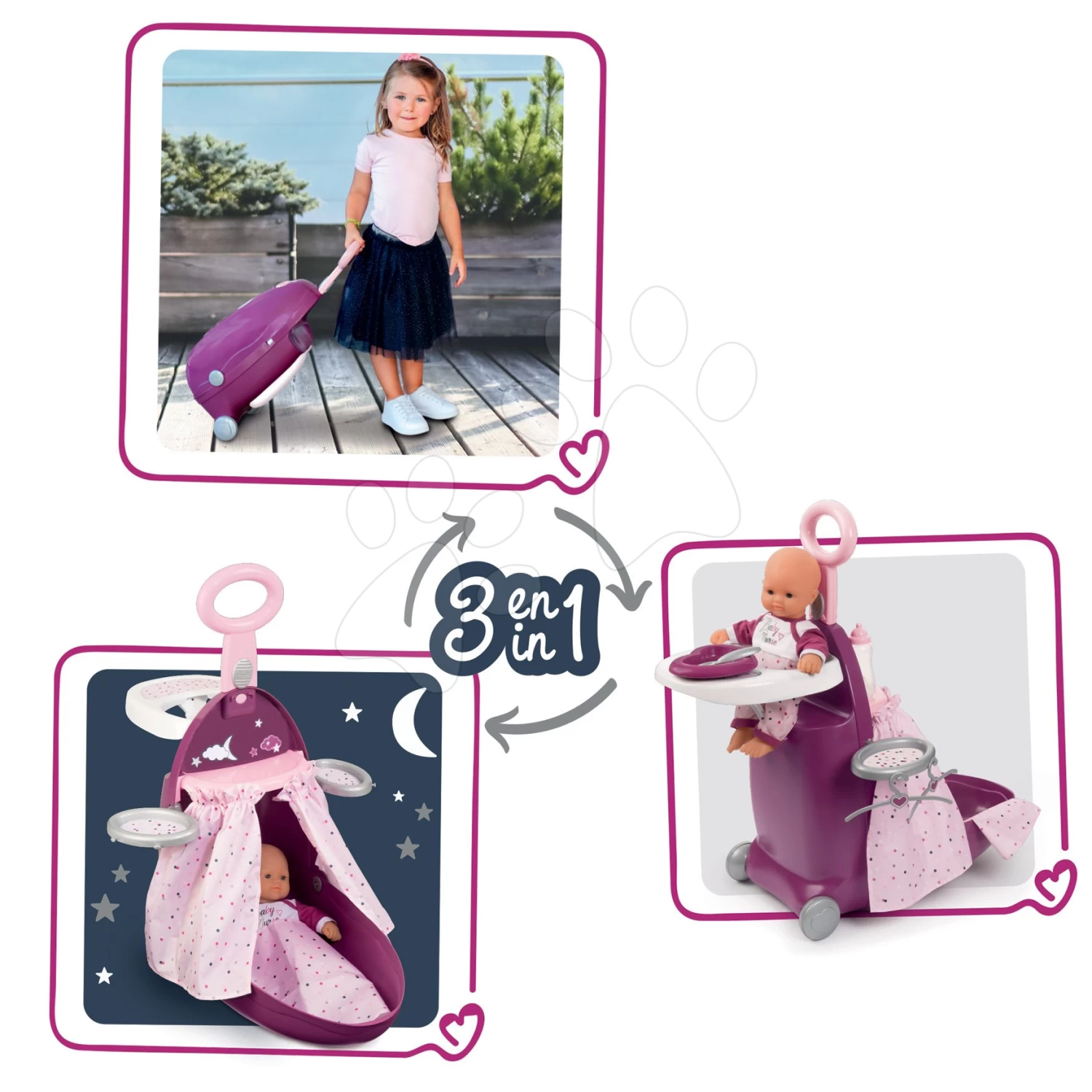 Set Wickelkoffer Mit Puppenbett Und Stuhl Violette Baby Nurse Smoby Und Mit Bad Und Nachthemd 11 Set Wickelkoffer Mit Puppenbett Und Stuhl Violette Baby Nurse Smoby Und Mit Bad Und Nachthemd – Bild 9