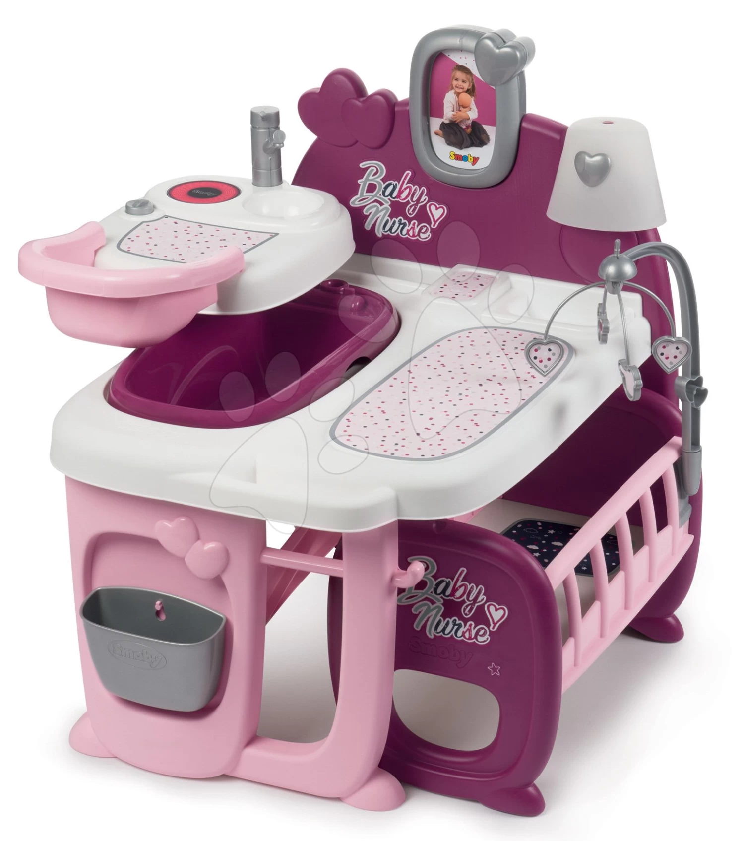 Puppenhaus-Set Violette Baby Nurse Large Doll's Play Center Smoby Und Ein Disney Minnie Dreirädriger Roller 4 Puppenhaus-Set Violette Baby Nurse Large Doll's Play Center Smoby Und Ein Disney Minnie Dreirädriger Roller – Bild 2