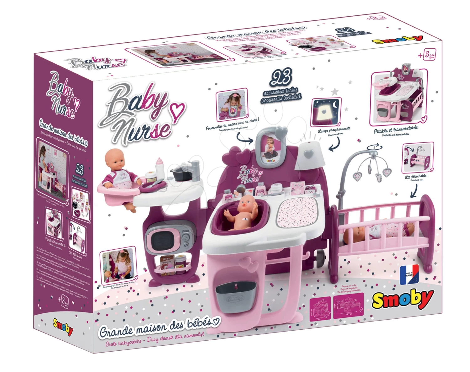Puppenhaus-Set Violette Baby Nurse Large Doll's Play Center Smoby Und Ein Disney Minnie Dreirädriger Roller 13 Puppenhaus-Set Violette Baby Nurse Large Doll's Play Center Smoby Und Ein Disney Minnie Dreirädriger Roller – Bild 11