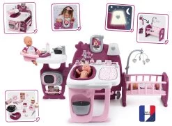 Puppenhaus-Set Violette Baby Nurse Large Doll's Play Center Smoby Und Puppenwagen Dreierkombination Powder Pink 3in1 Maxi Cosi&Quinny -Spielzeugpuppen Geschäft 220349 k smoby domcek pre babiku 1