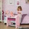 Set Puppenbett Mit Wickeltisch Violette Baby Nurse 2in1 Smoby Und Mit Einer Puppe Und Einem Esszimmerstuhl -Spielzeugpuppen Geschäft 220353 i smoby postielka prebalovaci pult 3