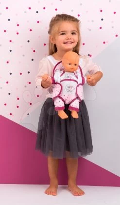 Violette Baby Nurse Smoby Tragetuch Ergonomisch Für Puppen Bis 42 Cm