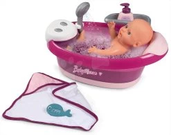 Set Tablett Mit Fließendem Wasser Elektronisch Violette Baby Nurse Smoby Mit Schlafsack Und Wiege Mit Karussell -Spielzeugpuppen Geschäft 220362 a smoby vanicka 1