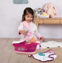 Set Badewanne Mit Fließendem Wasser Elektronisch Violette Baby Nurse Smoby Mit Tiefem Puppenwagen -Spielzeugpuppen Geschäft 220362 b smoby vanicka 2