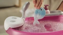 Set Badewanne Mit Fließendem Wasser Elektronisch Violette Baby Nurse Smoby Mit Puppen-Tragetasche Und Esszimmerstuhl -Spielzeugpuppen Geschäft 220362 p smoby vanicka 4