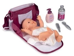 Wickeltasche Mit Pampers Violette Baby Nurse Smoby Mit 7 Zubehörteilen Mit Verstellbarem Arm