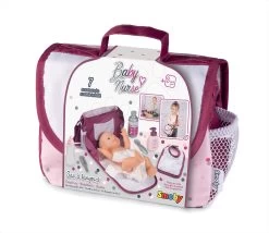 Wickeltasche Mit Windel Violette Baby Nurse Smoby Mit 7 Zubehörteilen Mit Verstellbarem Arm -Spielzeugpuppen Geschäft 220363 m smoby prebalovacia taska