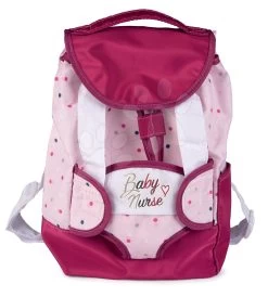 Rucksack Mit Tragetasche Für Die 42 Cm Große Violette Baby Nurse Smoby Puppe Und Mit Einer Flaschentasche Verstellbare Träger -Spielzeugpuppen Geschäft 220364 a smoby batoh 1