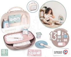 Wickelzubehör Im Köfferchen Vanity Natur D'Amour Baby Nurse Smoby Für Eine Puppe Mit 13 Zubehör SM220367