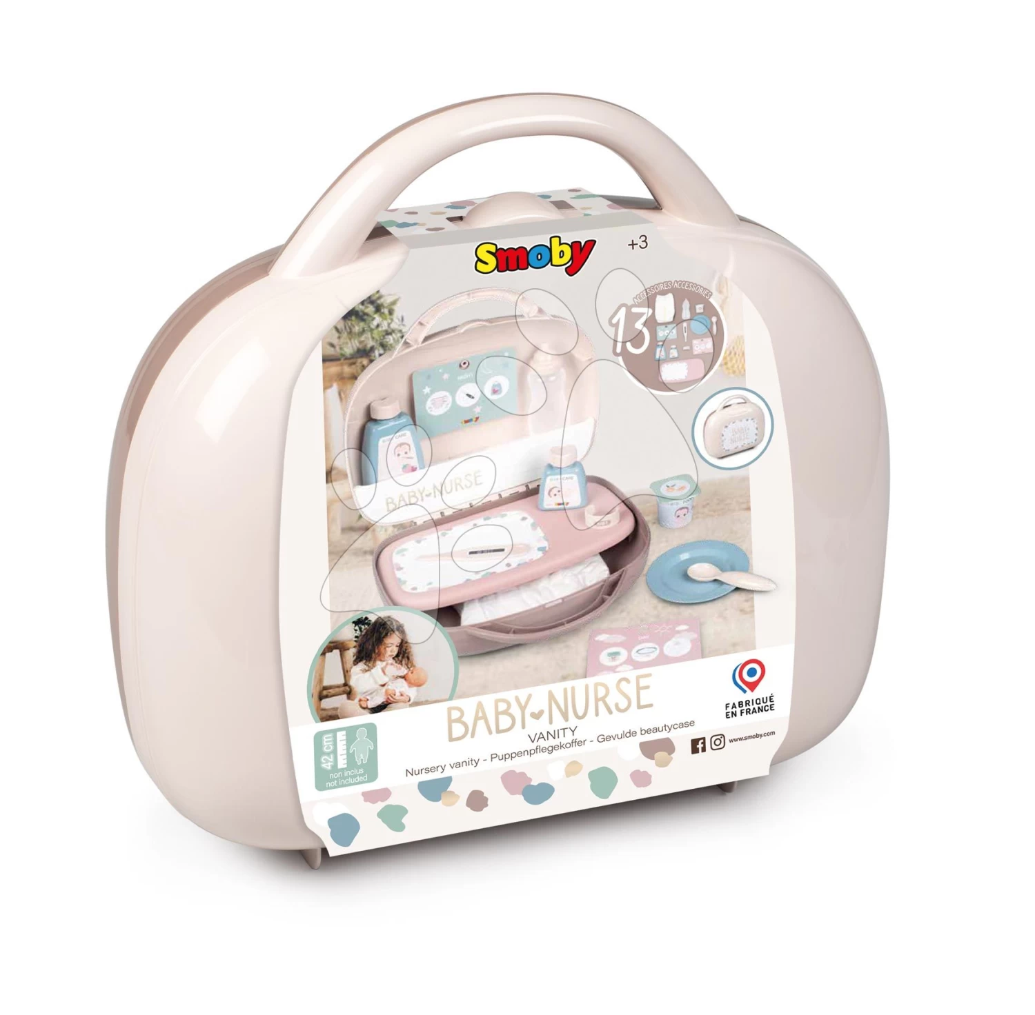 Wickelzubehör Im Köfferchen Vanity Natur D'Amour Baby Nurse Smoby Für Eine Puppe Mit 13 Zubehör SM220367 14 Wickelzubehör Im Köfferchen Vanity Natur D'Amour Baby Nurse Smoby Für Eine Puppe Mit 13 Zubehör SM220367 – Bild 12